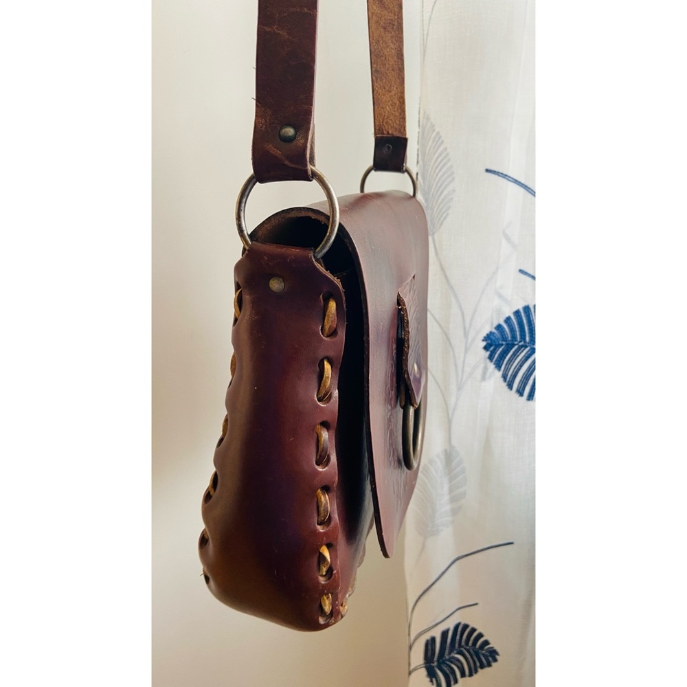 70s Vintage Boho Leather Bag - Picture 8 of 10